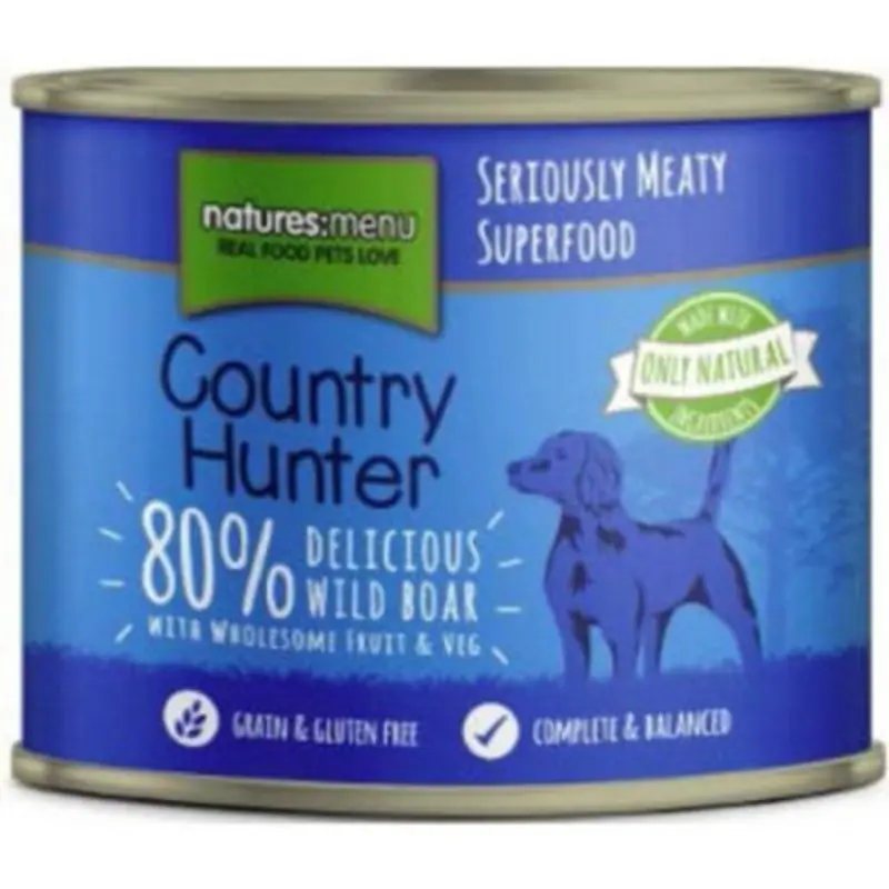 B&Q Country Hunter Meals Dog Can Delicious Wild Boar 600G X 6 Grain