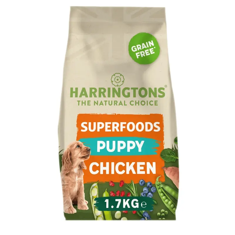 Harringtons Grain Free Puppy Dry Dog Food Chicken With Superfoods 1.7Kg