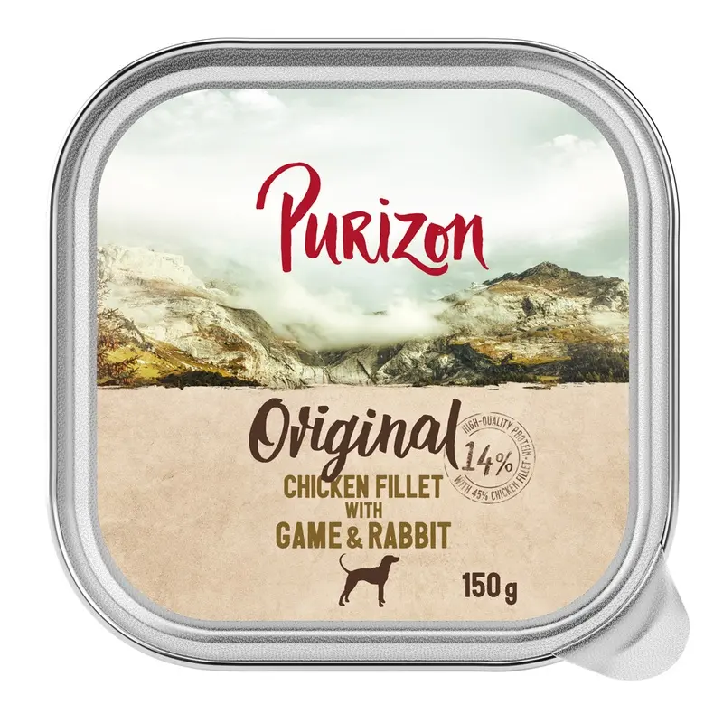 Purizon Original Trays 6 X 150G - Chicken Fillet With Game & Rabbit