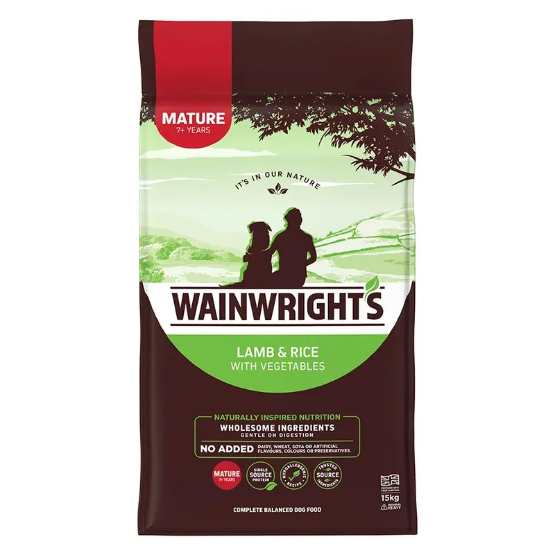 Wainwrights Dry Mature Dog Food Lamb With Rice 15Kg