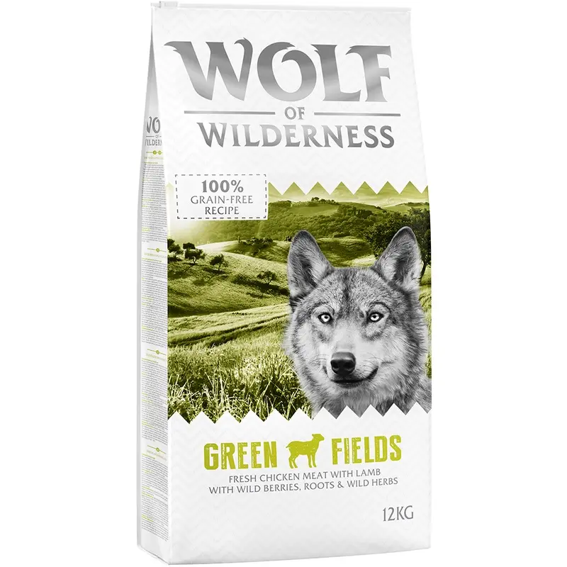 Wolf Of Wilderness Adult "Green Fields" - Lamb - 12Kg