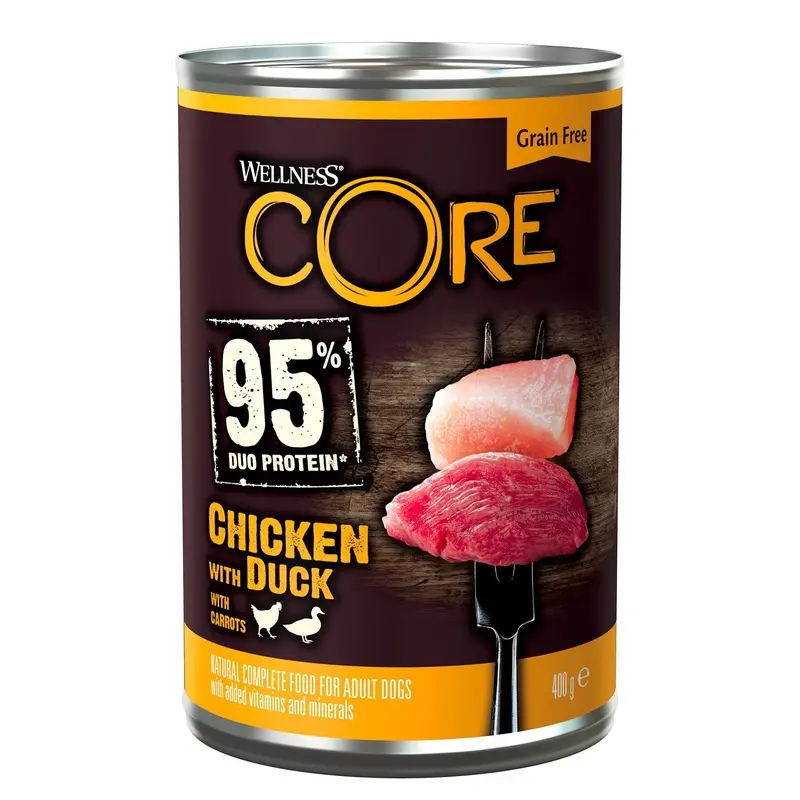 Wellness Core Grain Dog 95% Duo Protein Chicken With Duck With Carrots 400G