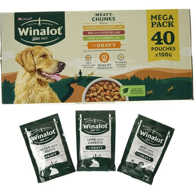 New Winalot Dog Food Mixed In Gravy, 40 X 100G