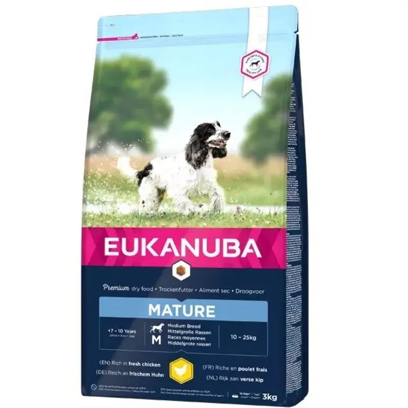 Eukanuba Mature Breed Chicken Dog Food - 2Kg Medium