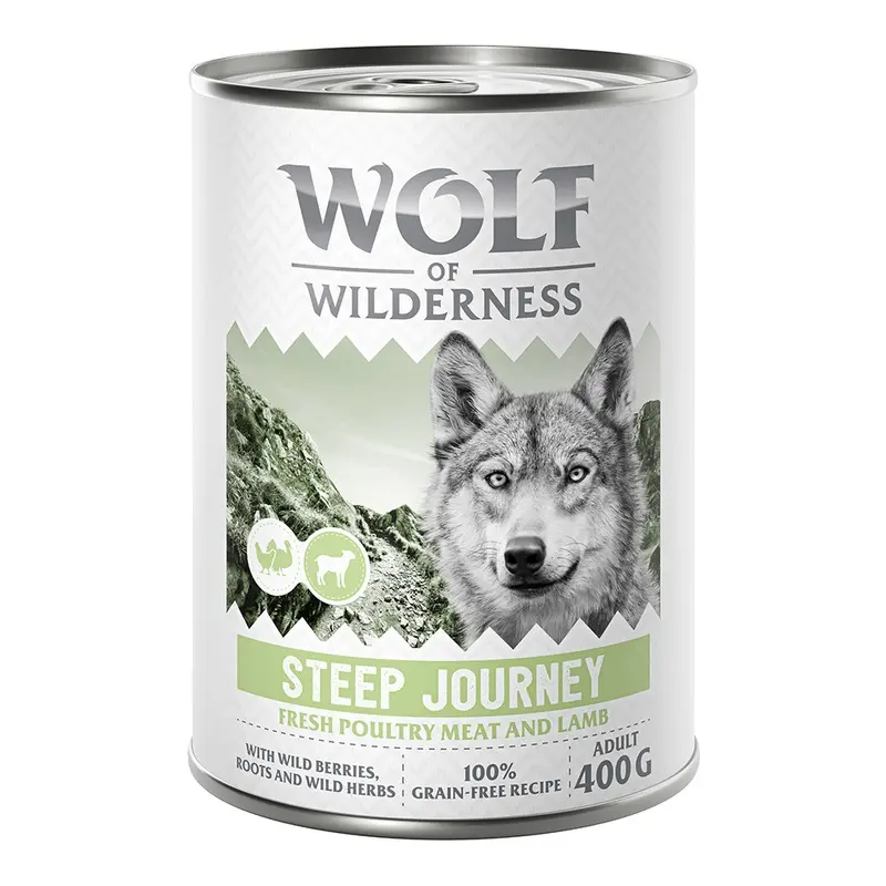 Wolf Of Wilderness Adult Expedition 6 X 400G - Steep Journey - Poultry With Lamb