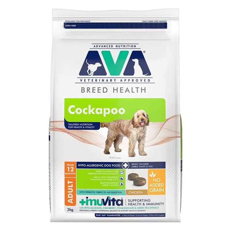 Ava Veterinary Approved Optimum Health Cockapoo Dry Dog Food Chicken 3Kg