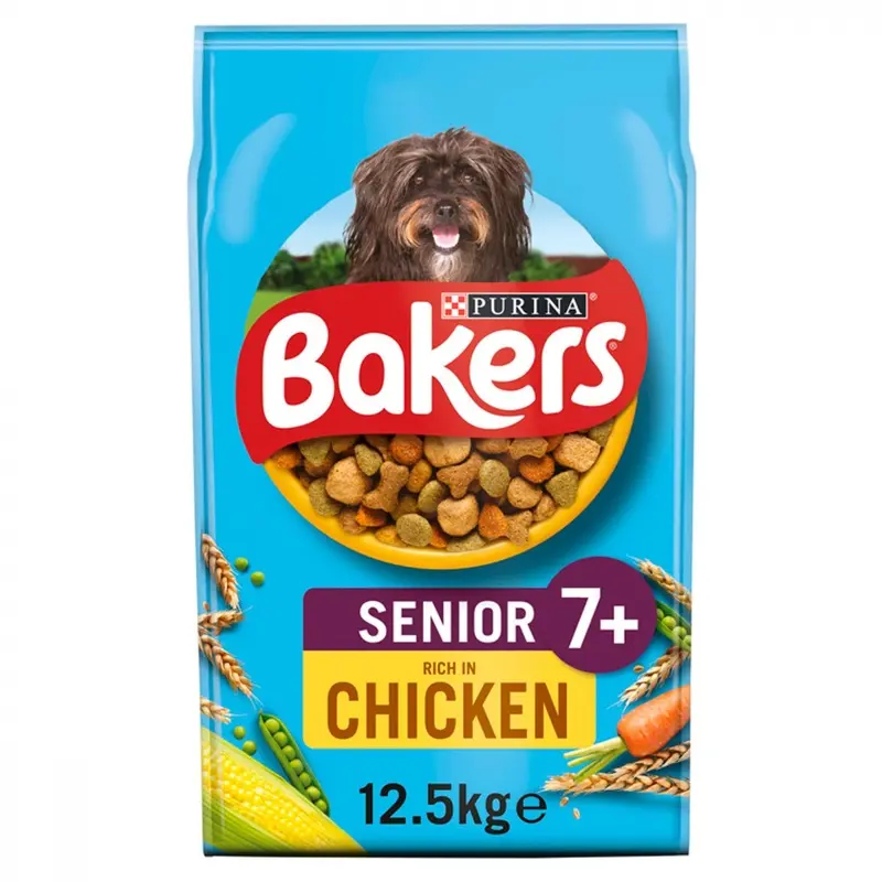Bakers Senior Dry Dog Food Chicken And Veg - 12.5Kg