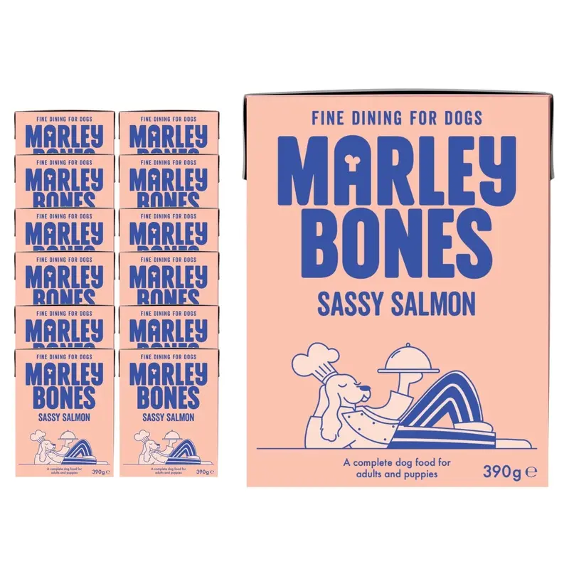 Marleybones Pantry Fresh Wet Dog Food Salmon & Superfoods 12X390G