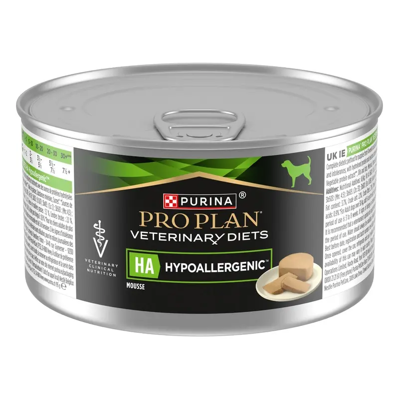 Purina Pro Plan Veterinary Diets Canine Ha Hypoallergenic Mousse - 24 X 195G