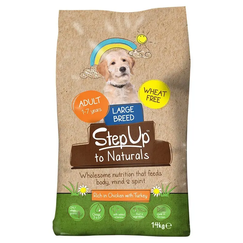 Step Up To Naturals Dry Large Breed Adult Dog Food Chicken With Turkey 14Kg
