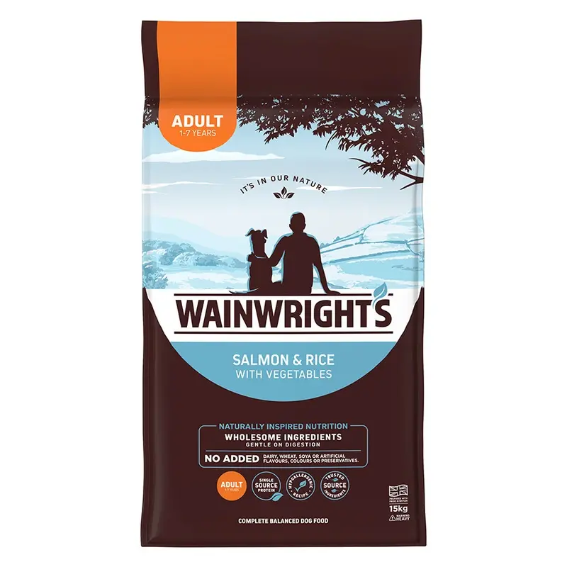 Wainwrights Complete Dry Adult Dog Food Salmon With Rice 15Kg