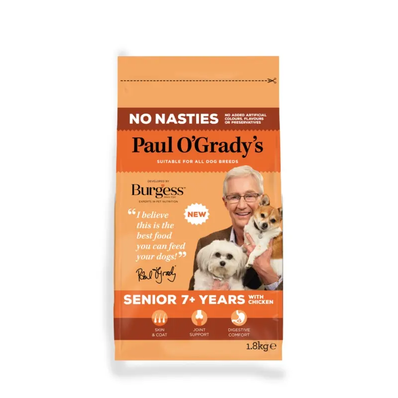 Burgess Paul Ogrady No Nasties Senior Dog Food With Chicken 1.8Kg