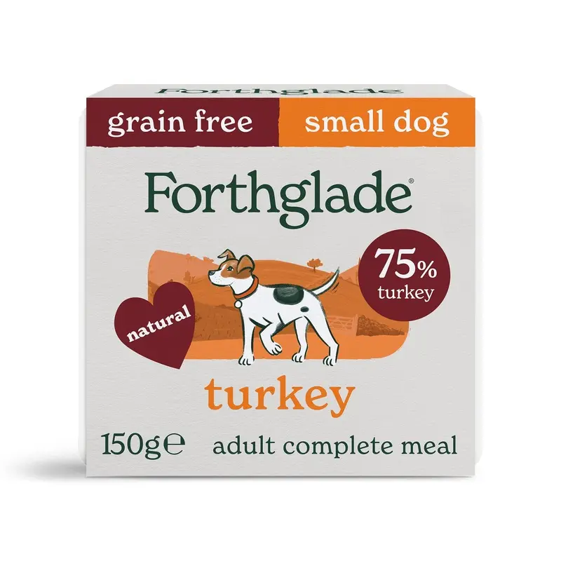 Forthglade Grain | Free Turkey & Vegetables Adult Dog Food - Size 8 X Trays