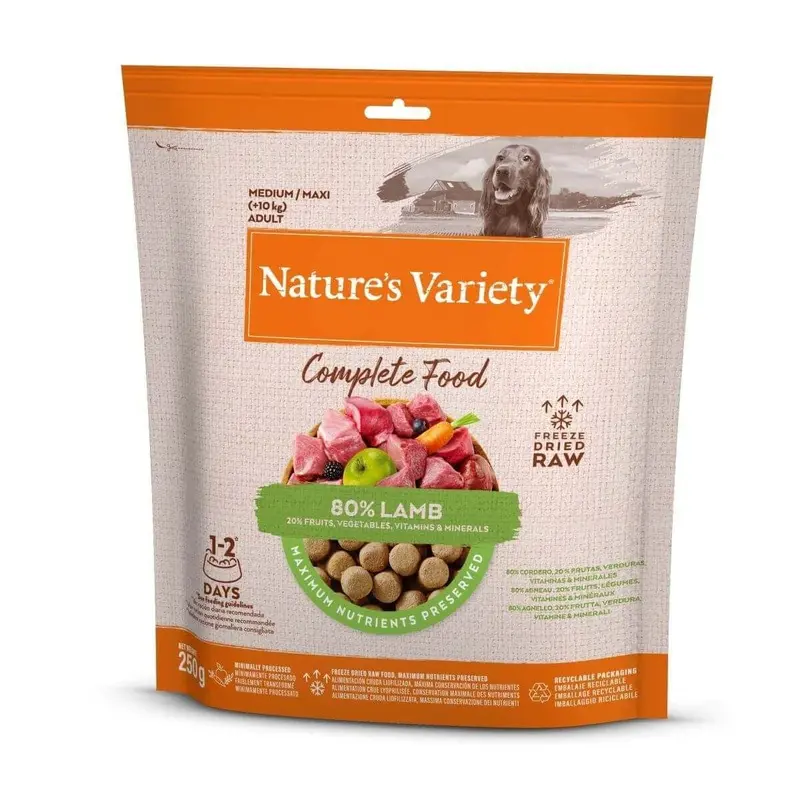 Natures Variety Green Dog Complete Freeze Dried Food Lamb 250G