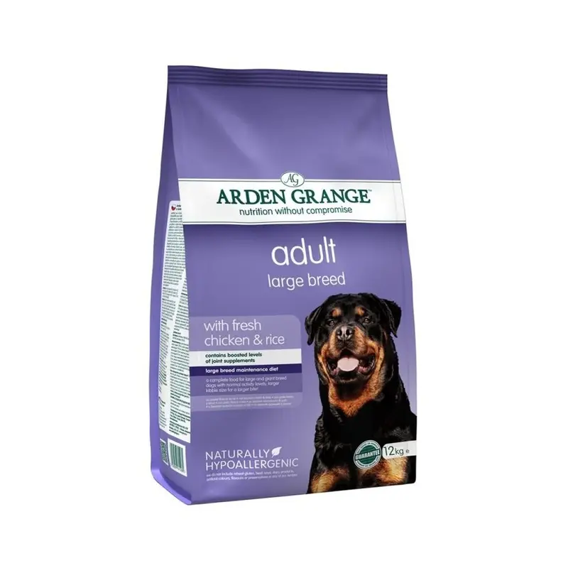 Arden Grange (2 X 12Kg Bag) Dry Dog Food Breed Adult Chicken Rice Extra Large