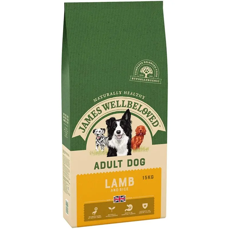 New James Wellbeloved Complete Dry Adult Dog Food Lamb And Rice, 15 Kg 15Kg