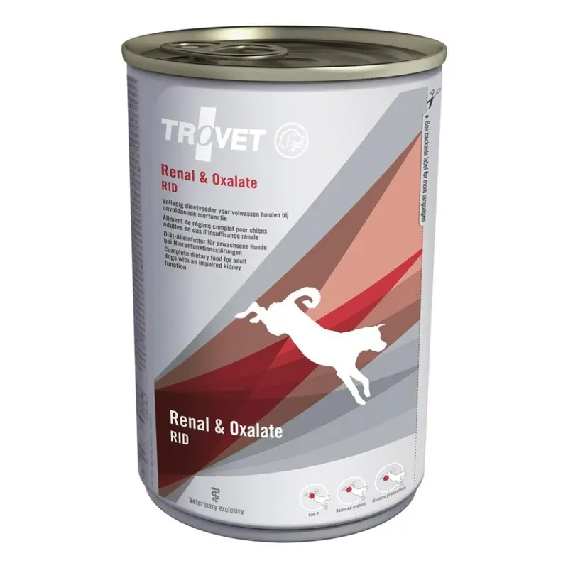 Trovet Renal & Oxalate Diet (Rid) Canine - X 400G Cans Size 6