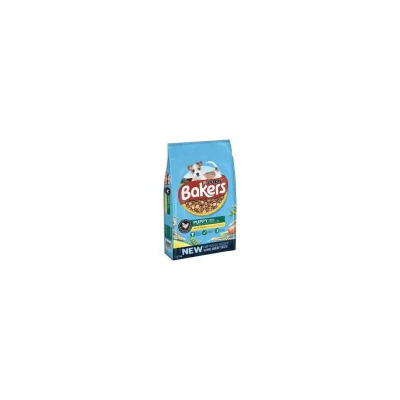 Bakers Puppy 100% Dry Dog Food, Rich In Chicken With Country Vegetables, 12.5Kg