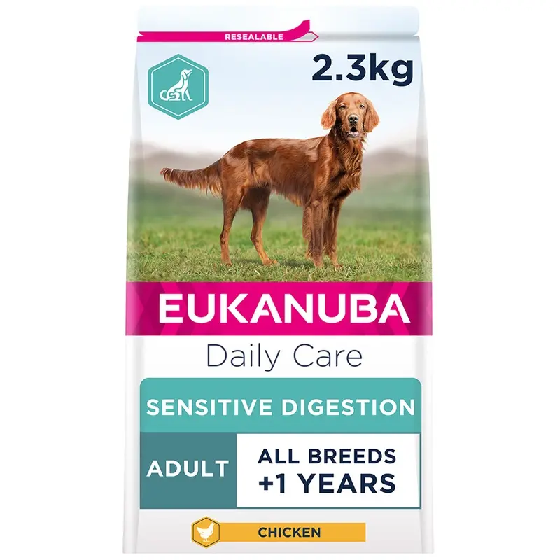 Eukanuba Daily Care Sensitive Digestion Dry Adult Dog Food Chicken 2.3Kg