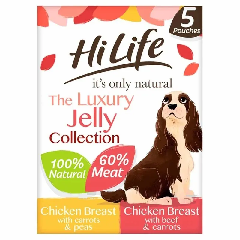 Hi Life Hilife The Luxury Jelly Collection Adult Wet Dog Food - X 100G Grain Size 5