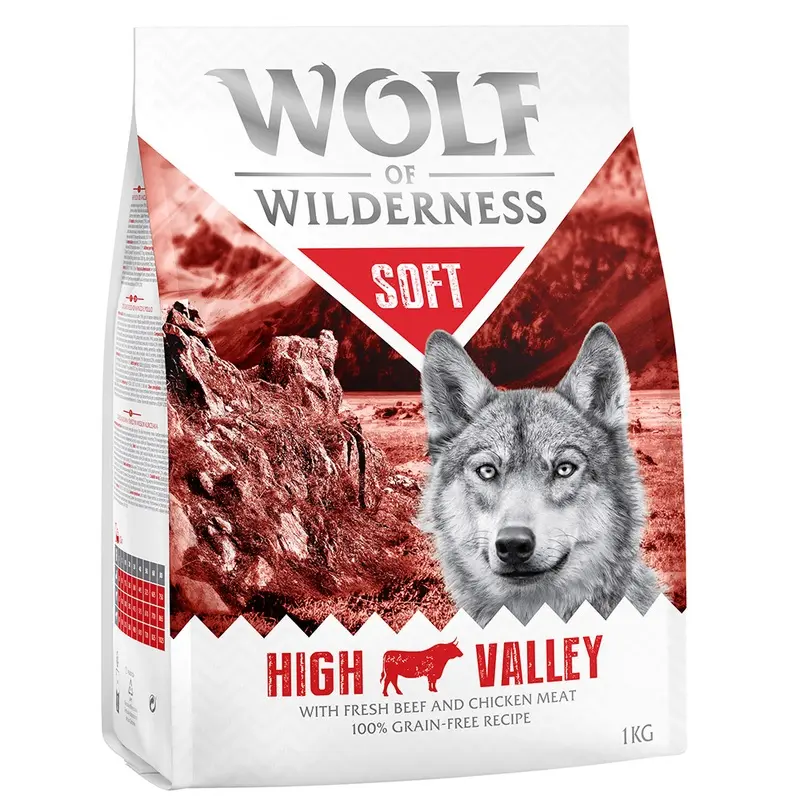 Wolf Of Wilderness Soft "High Valley" - Beef - 1Kg