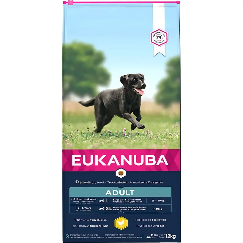 Eukanuba Large Breed Dry Adult Dog Food Chicken 12Kg
