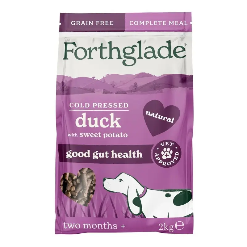 Forthglade Complete Natural Dry Cold Pressed Dog Food Duck - Grain 2Kg