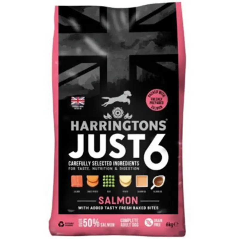 Harringtons Salmon Dog Just Dry 6Kg Size 6