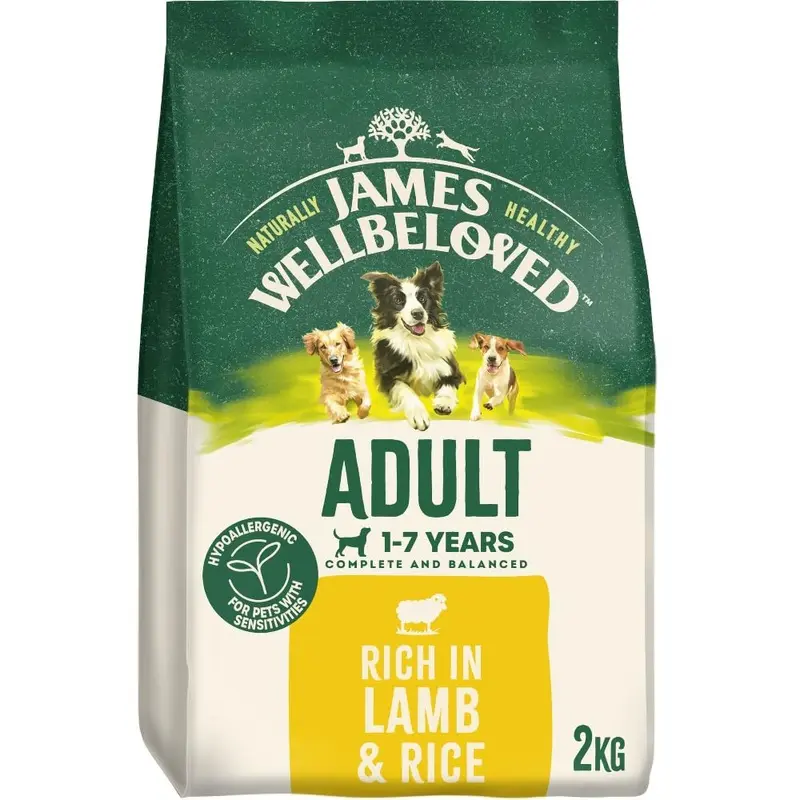 James Wellbeloved Dog Adult Hypoallergenic Dry Food Lamb and Rice 2 kg
