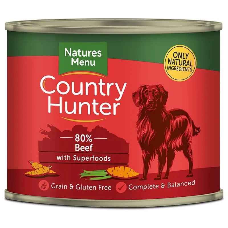 Natures Menu Country Hunter 80% Beef With Superfoods Adult Dog Food 600G