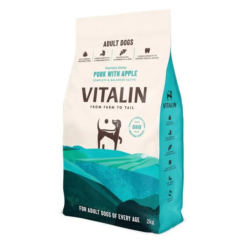 Vitalin Pork And Apple Adult Dog Food - 2Kg