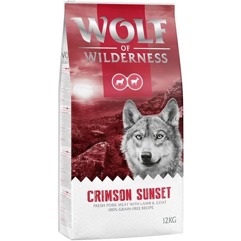 Wolf Of Wilderness Adult "Crimson Sunset" - Lamb & Goat - 12Kg