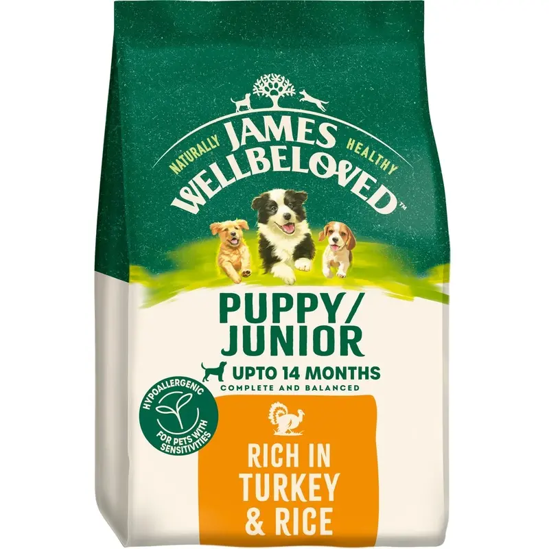 James Wellbeloved Puppy Turkey & Rice Dry Dog Food - 8Kg