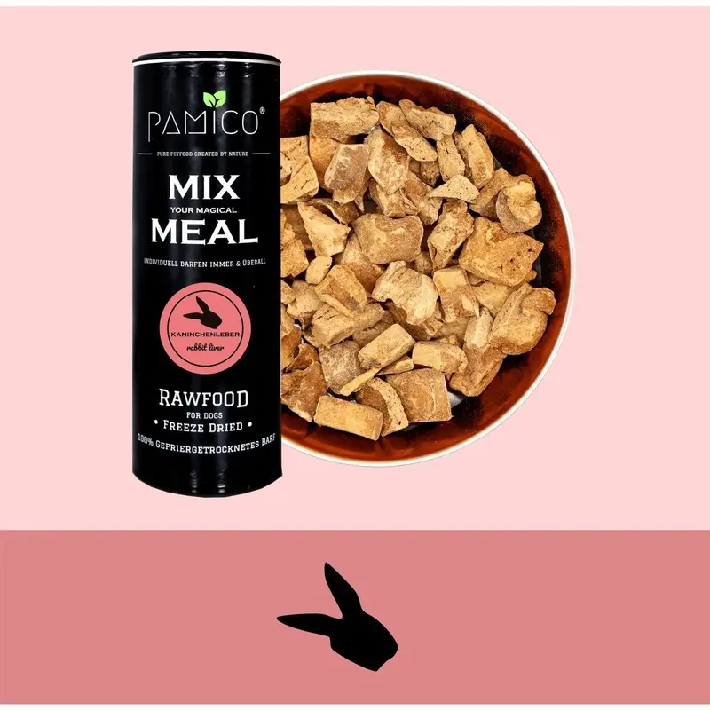 Pamico Blue/Red/Yellow - Mix Meal Freeze-Dried Rabbit Liver 120G