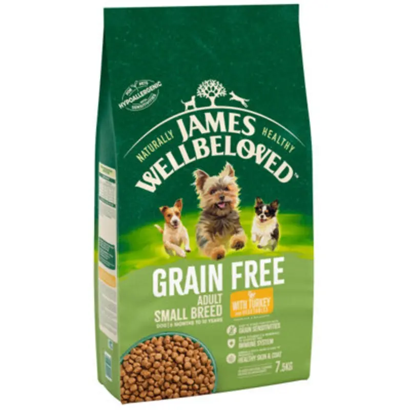 James Wellbeloved Grain Adult Breed Dog Food Free Turkey & Veg Small