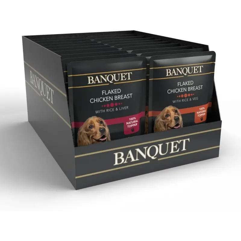 New Hilife Banquet Wet Dog Food Flaked Chickenbreast,Rice 30Pouches X100g