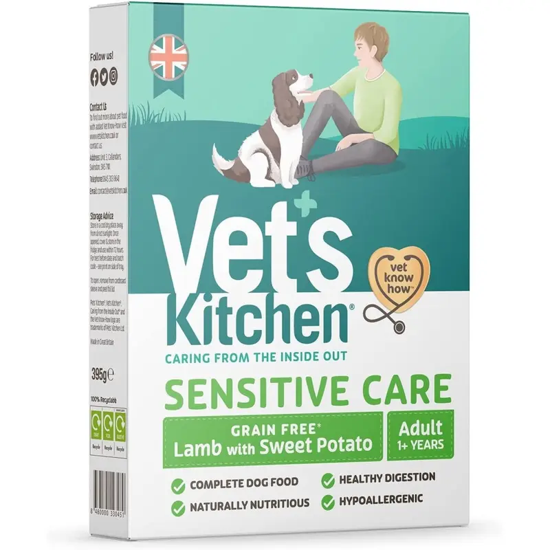 Grain Vets Kitchen Free Complete Wet Dog Food Lamb With Sweet Potato, X 395G Size 10