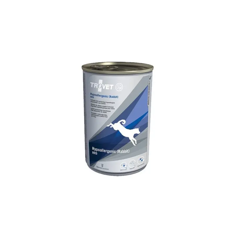 New Trovet Rabbit Hypoallergenic Diet (Rrd) Canine - X 400G Cans Size 6