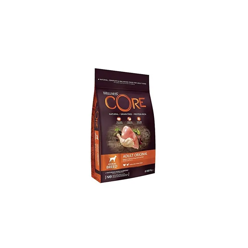 Wellness Core Grain Original, Dog Food Dry, Free - Turkey & Chicken, 10 Kg 10Kg
