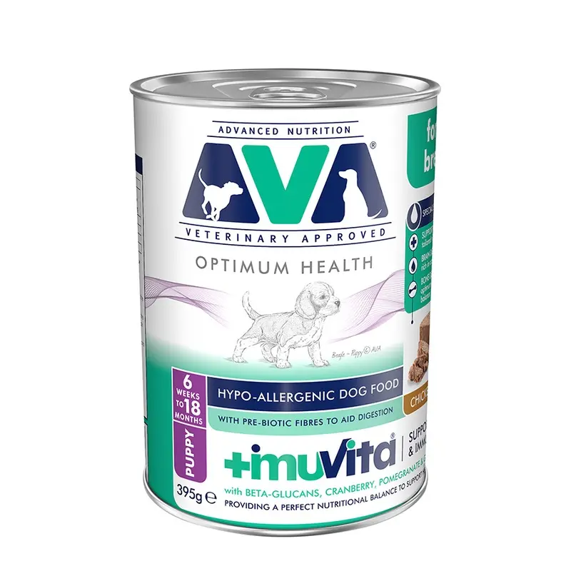 Ava Veterinary Approved Optimum Health Wet Puppy Food Chicken Pt 395G
