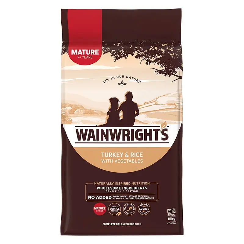 Wainwrights Dry Mature Dog Food Turkey With Rice 15Kg