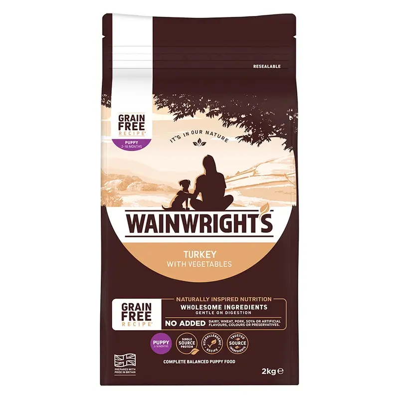 Wainwrights Grain Free Dry Puppy Food Turkey 2Kg