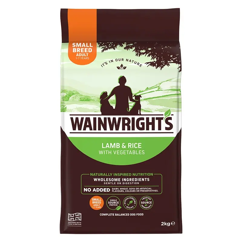 Wainwrights Small Breed Dry Adult Dog Food Lamb With Rice 2Kg