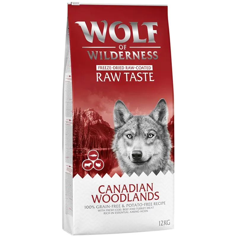 Wolf Of Wilderness "Canadian Woodlands" With Beef, Cod & Turkey - Grain Free - 12Kg
