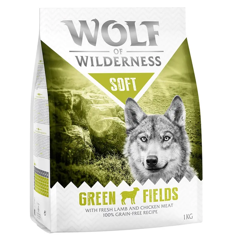 Wolf Of Wilderness Soft "Green Fields" - Lamb - 1Kg