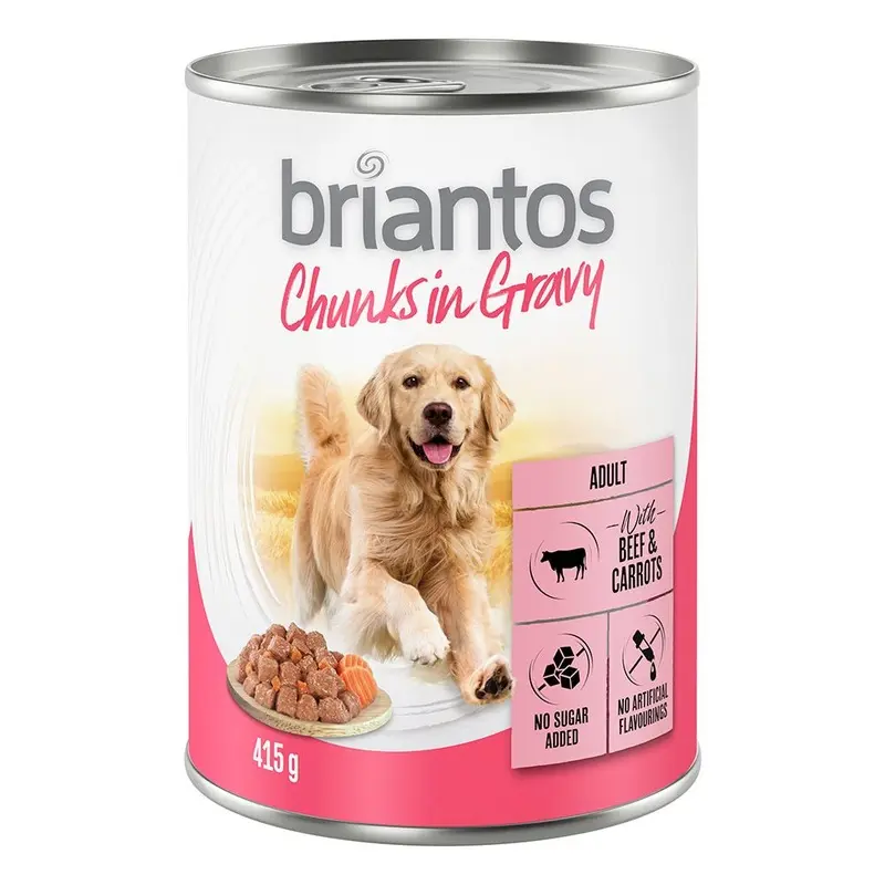Briantos Chunks In Gravy 6 X 415G - Beef & Carrots