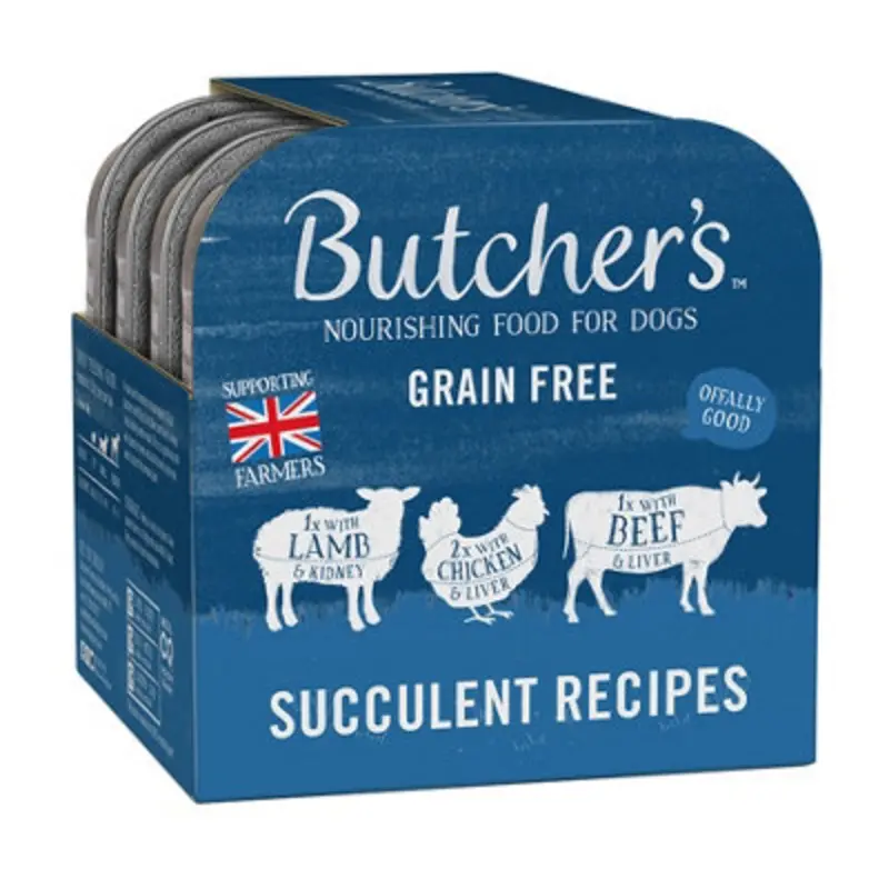 Butchers Grain Succulent Recipes Dog Food Trays 4X150g (Pack Of 6) Size 6