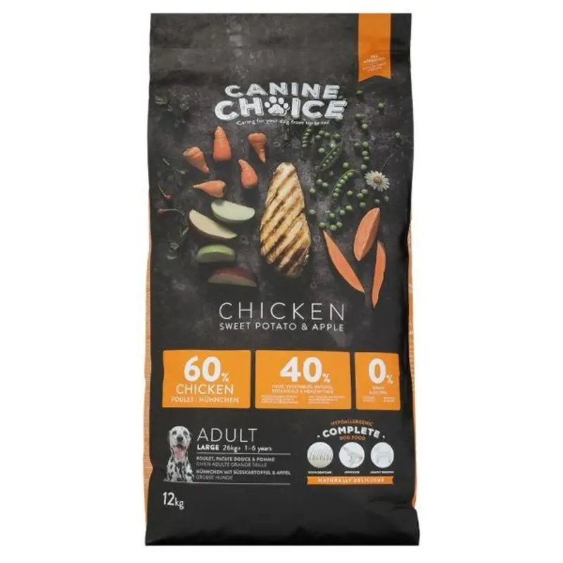Canine Choice Super Premium Free Adult Dry Dog Food Chicken - 12Kg Grain Large