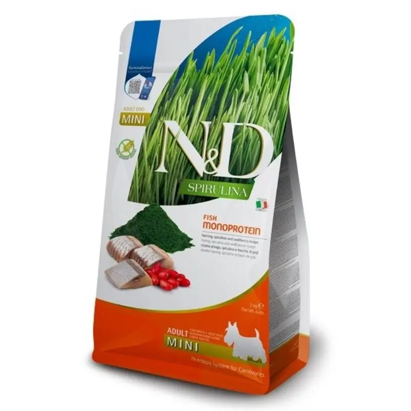 Farmina Nandd Spirulina In Herring For Mini Adult Dogs - Grain 2Kg