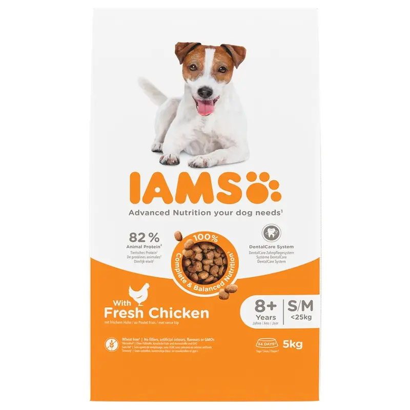 Iams Advanced Nutrition Senior Small & Medium Dog 8+ With Chicken - 5Kg